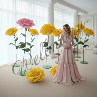 Ростовой цветок из бумаги "Роза желтая"